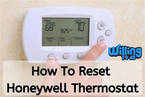 reset thermostat honeywell|honeywell thermostat manual reset.